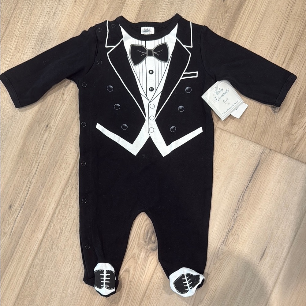 Black Tuxedo Baby One Piece NWT